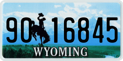 WY license plate 9016845