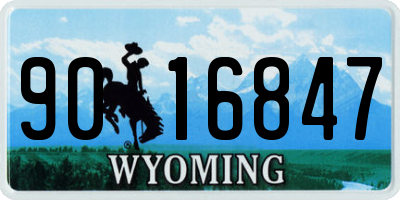 WY license plate 9016847