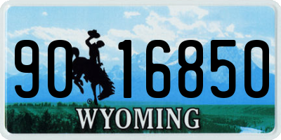 WY license plate 9016850