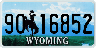 WY license plate 9016852
