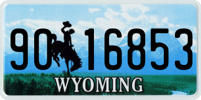 WY license plate 9016853