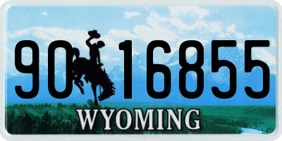 WY license plate 9016855
