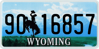 WY license plate 9016857