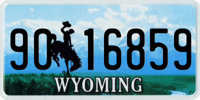 WY license plate 9016859