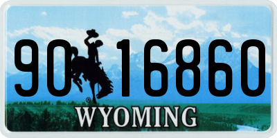 WY license plate 9016860