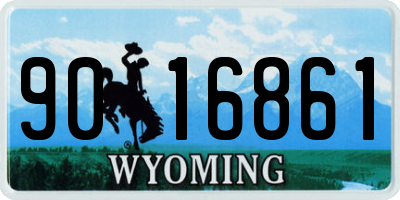 WY license plate 9016861
