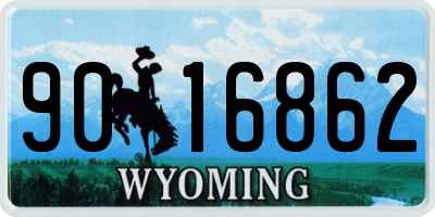 WY license plate 9016862