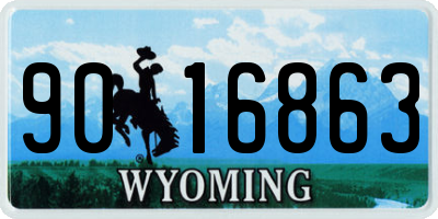 WY license plate 9016863