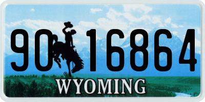 WY license plate 9016864