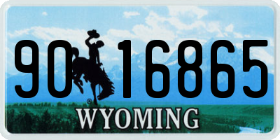 WY license plate 9016865