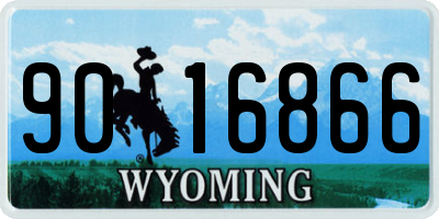 WY license plate 9016866