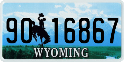 WY license plate 9016867