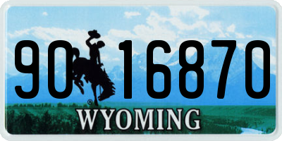 WY license plate 9016870