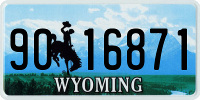WY license plate 9016871