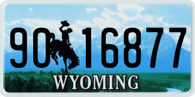 WY license plate 9016877