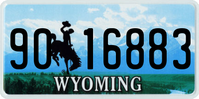 WY license plate 9016883