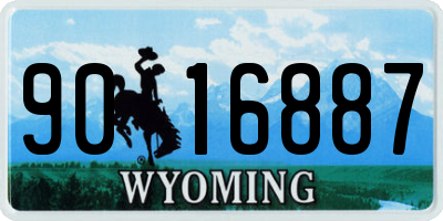 WY license plate 9016887