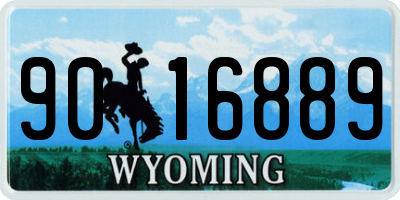 WY license plate 9016889
