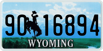 WY license plate 9016894