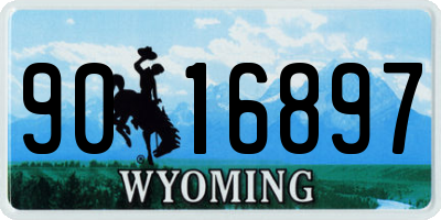 WY license plate 9016897
