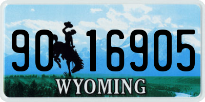 WY license plate 9016905