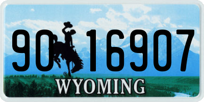 WY license plate 9016907