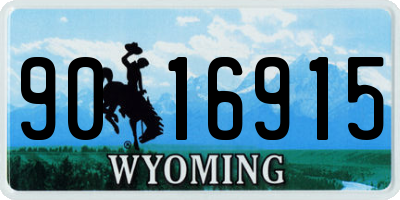 WY license plate 9016915