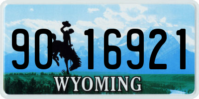 WY license plate 9016921