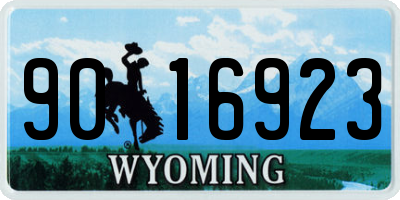 WY license plate 9016923