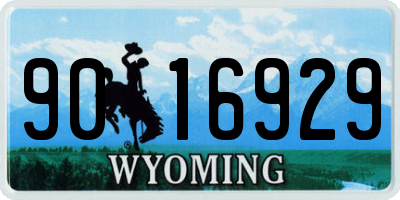 WY license plate 9016929