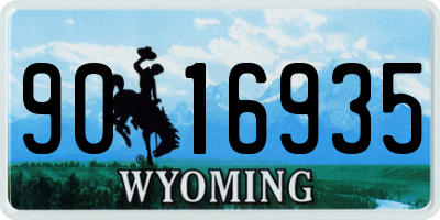 WY license plate 9016935