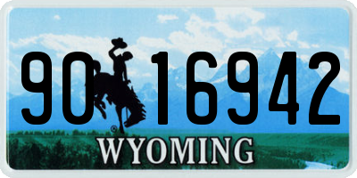 WY license plate 9016942