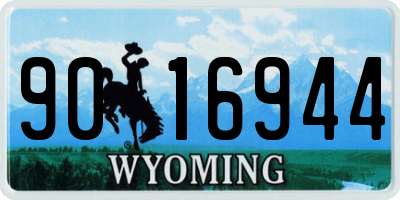 WY license plate 9016944