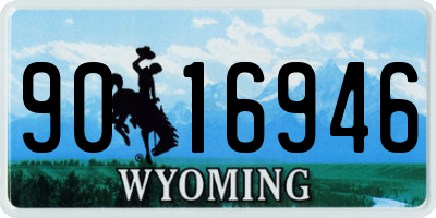 WY license plate 9016946
