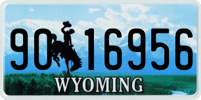 WY license plate 9016956