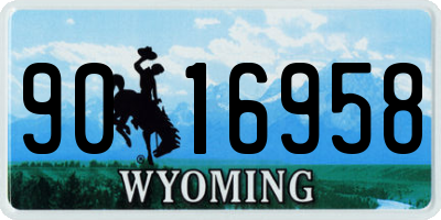 WY license plate 9016958