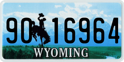 WY license plate 9016964