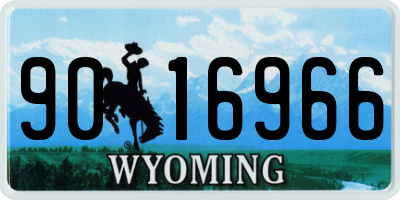 WY license plate 9016966