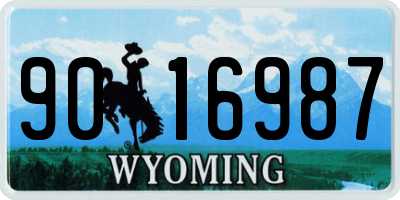 WY license plate 9016987