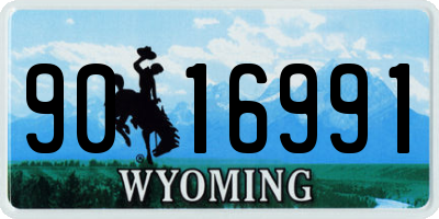 WY license plate 9016991