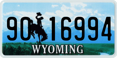 WY license plate 9016994