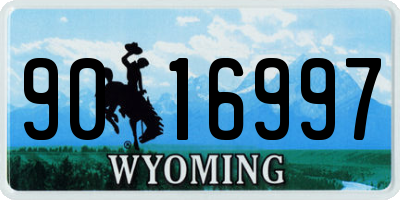 WY license plate 9016997