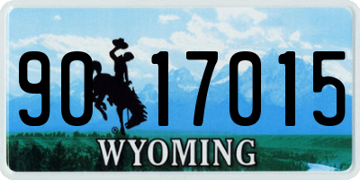WY license plate 9017015