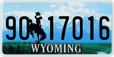 WY license plate 9017016