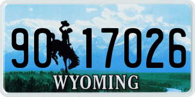 WY license plate 9017026