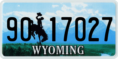 WY license plate 9017027