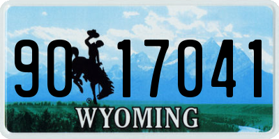 WY license plate 9017041