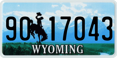 WY license plate 9017043