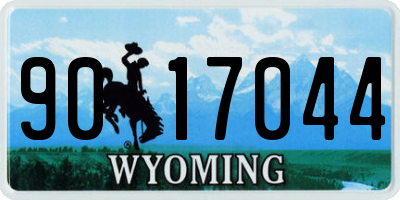 WY license plate 9017044