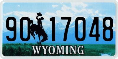 WY license plate 9017048